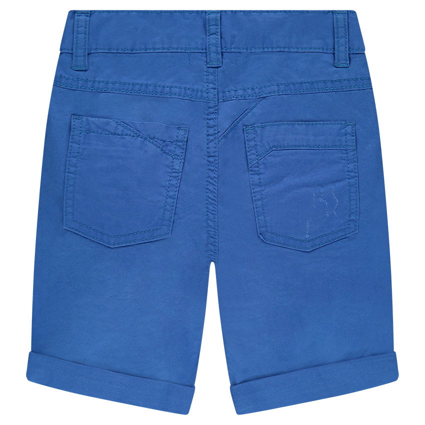 Βαμβακερή βερμούδα νηματοβαφή με μόνιμες τσακίσεις 