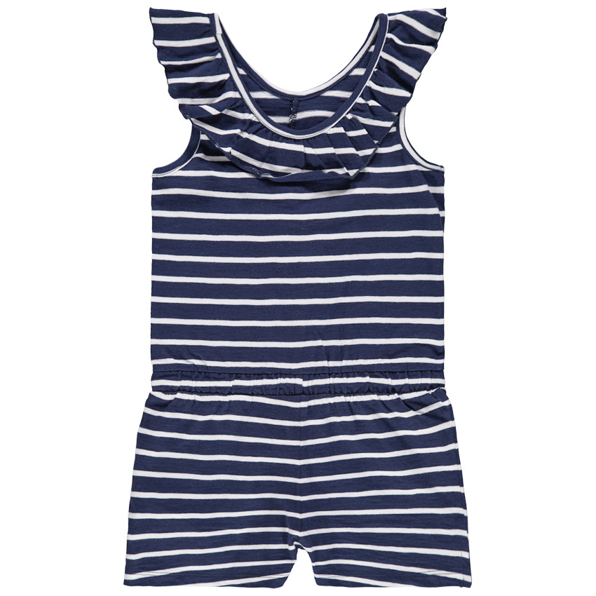 Ριγέ ολόσωμη φόρμα με σούστα 