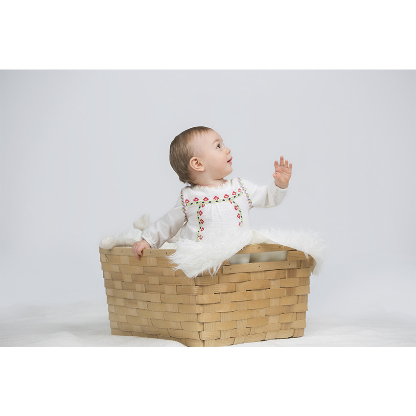 Βαμβακερή τουνίκ με φλοράλ κεντήματα 