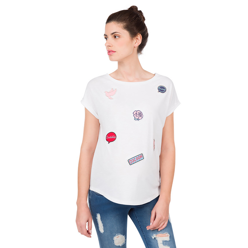 Κοντομάνικη μπλούζα εγκυμοσύνης με σήματα 