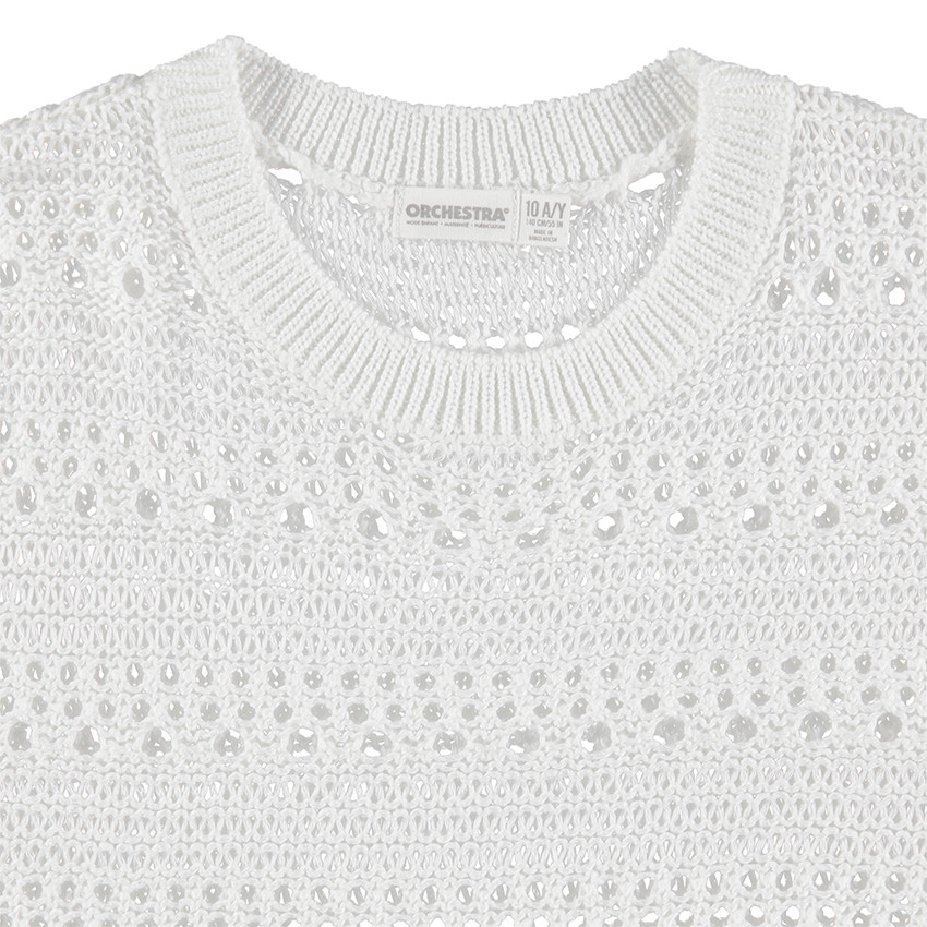 Παιδικά - Πλεκτό με αραιή αζούρ πλέξη  