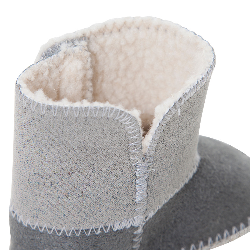 Μποτάκια ημίψηλα με σέρπα επένδυση σε δύο χρώματα 
