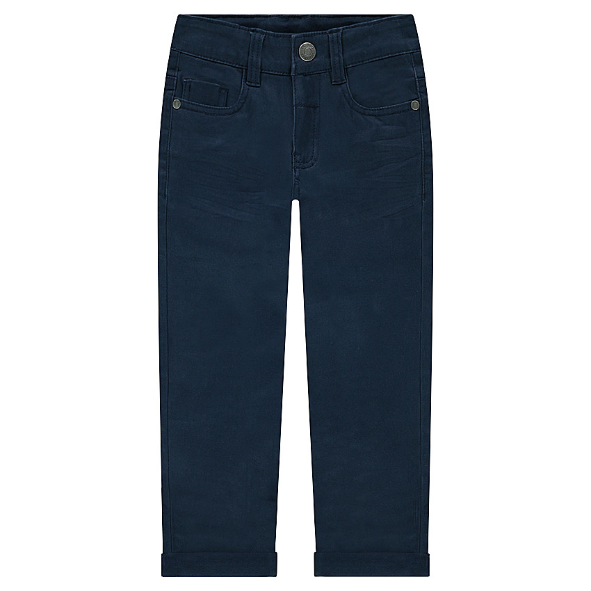 Παντελόνι με τσαλακωμένη όψη και τσέπη με ανάγλυφα γράμματα 