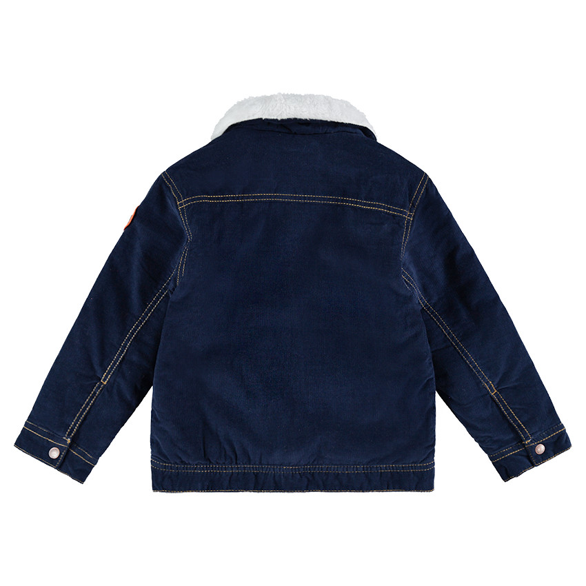 Τζιν μπουφάν με επένδυση sherpa και λαιμόκοψη από sherpa 