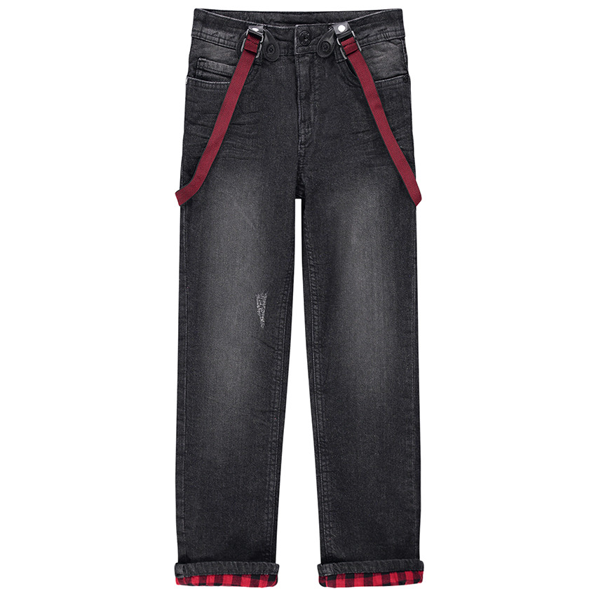 Τζιν με τιράντες και όψη τσαλακωμένου 