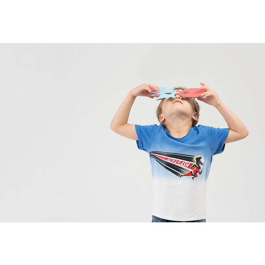 Kοντομάνικη μπλούζα tie & dye με τύπωμα σούπερ ήρωες της ©Disney  