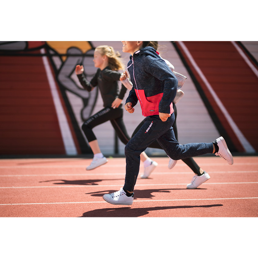 Παιδικά - Δίχρωμη φανελένια ζακέτα με διακοσμητικό ρέλι και τυπωμένη κουκούλα 