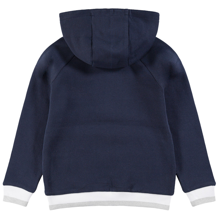 Παιδικά - Φούτερ από φανέλα με κουκούλα και τυπωμένο μήνυμα 