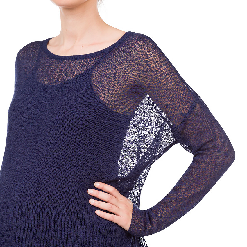 Μπλούζα εγκυμοσύνης 2 σε 1 με φαντεζί αραχνοΰφαντη πλέξη 