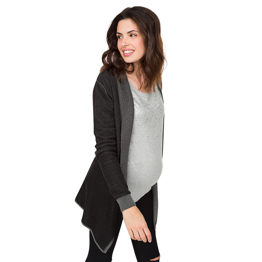 Ζακέτα εγκυμοσύνης με φαντεζί φύλλα 