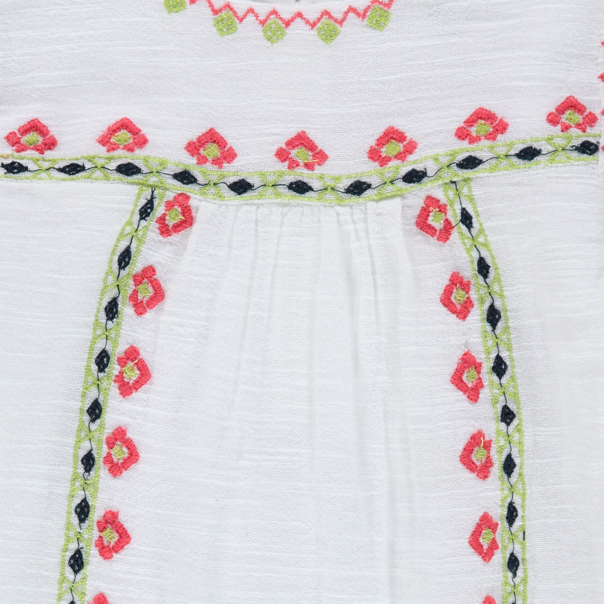 Βαμβακερή τουνίκ με φλοράλ κεντήματα 