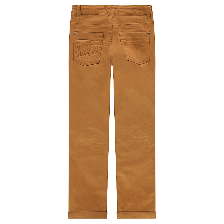 Παιδικά - Παντελόνι με τσαλακωμένη όψη και τσέπη με ανάγλυφα γράμματα 