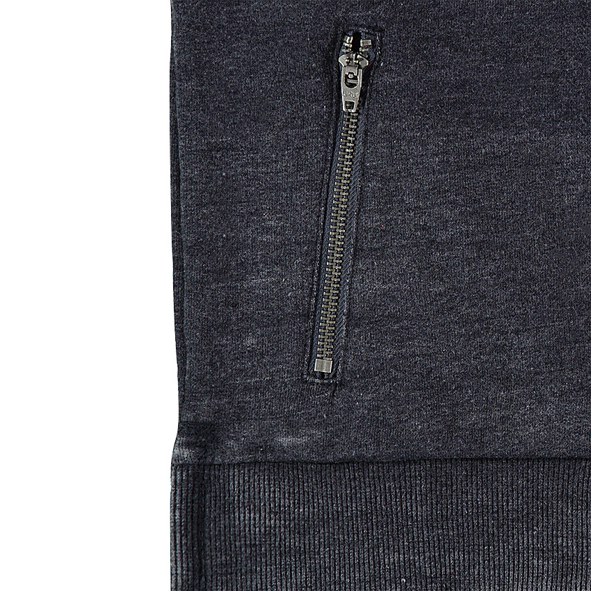 Παιδικά - Φούτερ από φανέλα νηματοβαφή με φερμουάρ και τυπωμένο κείμενο 