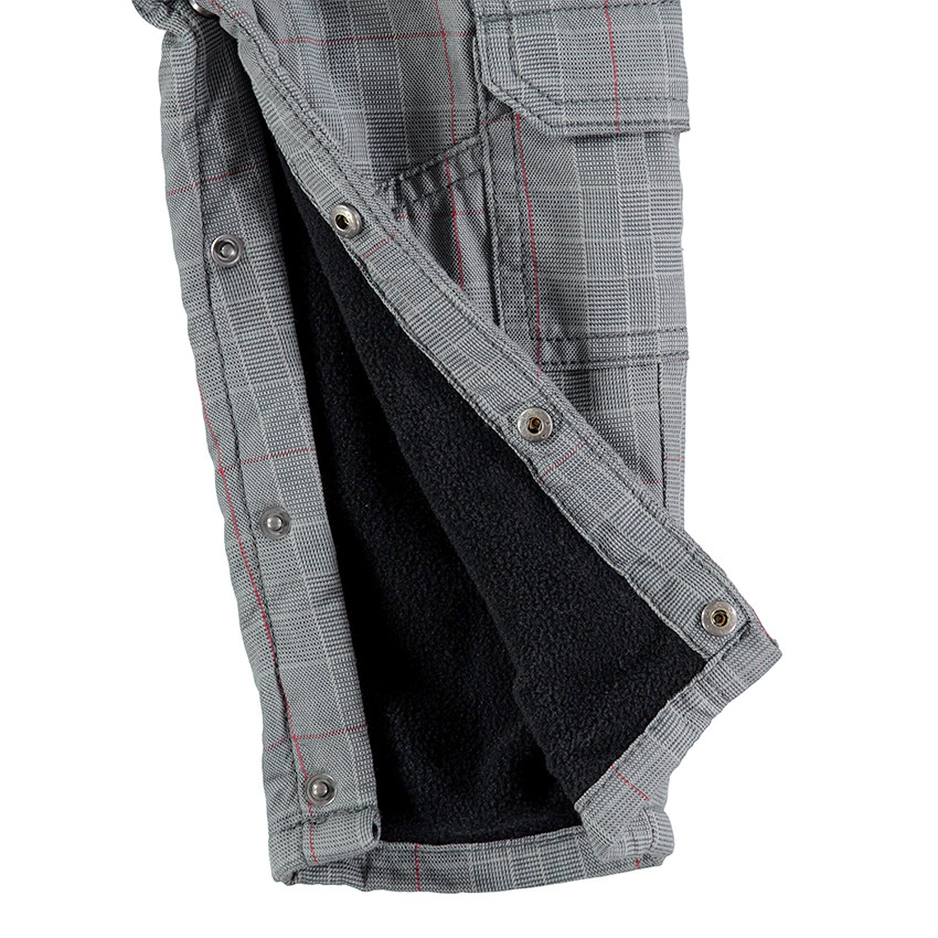 Μακριά σαλοπέτα με μοτίβο πρενς-ντε-γκαλ και φλις επένδυση 