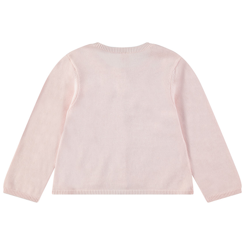 Πλεκτή ζακέτα με πλακέ ασορτί φιόγκους 