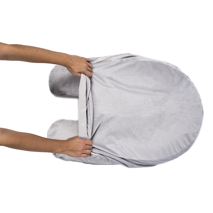   Κάλυμμα μαξιλαριού  θηλασμού - Γκρι φλίς   