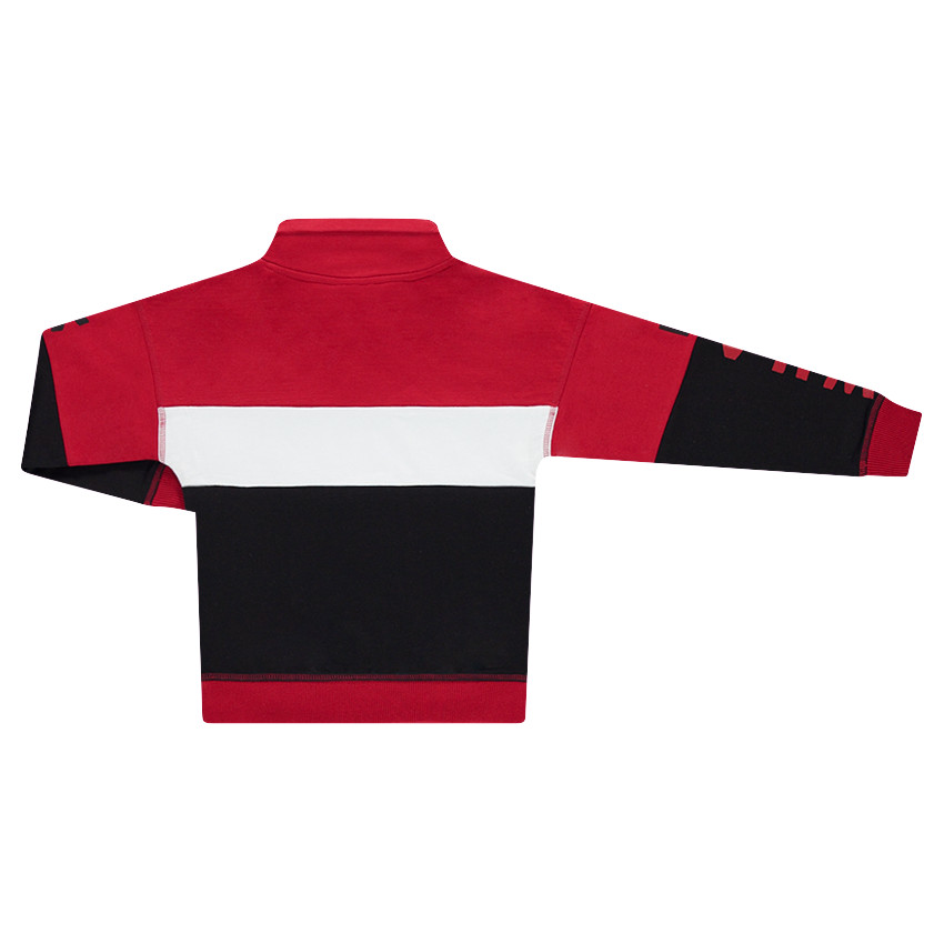 Παιδικά - Τρίχρωμο φούτερ από φανέλα με τυπωμένες φράσεις 