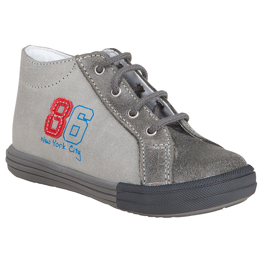 Bottillons en cuir à lacets 