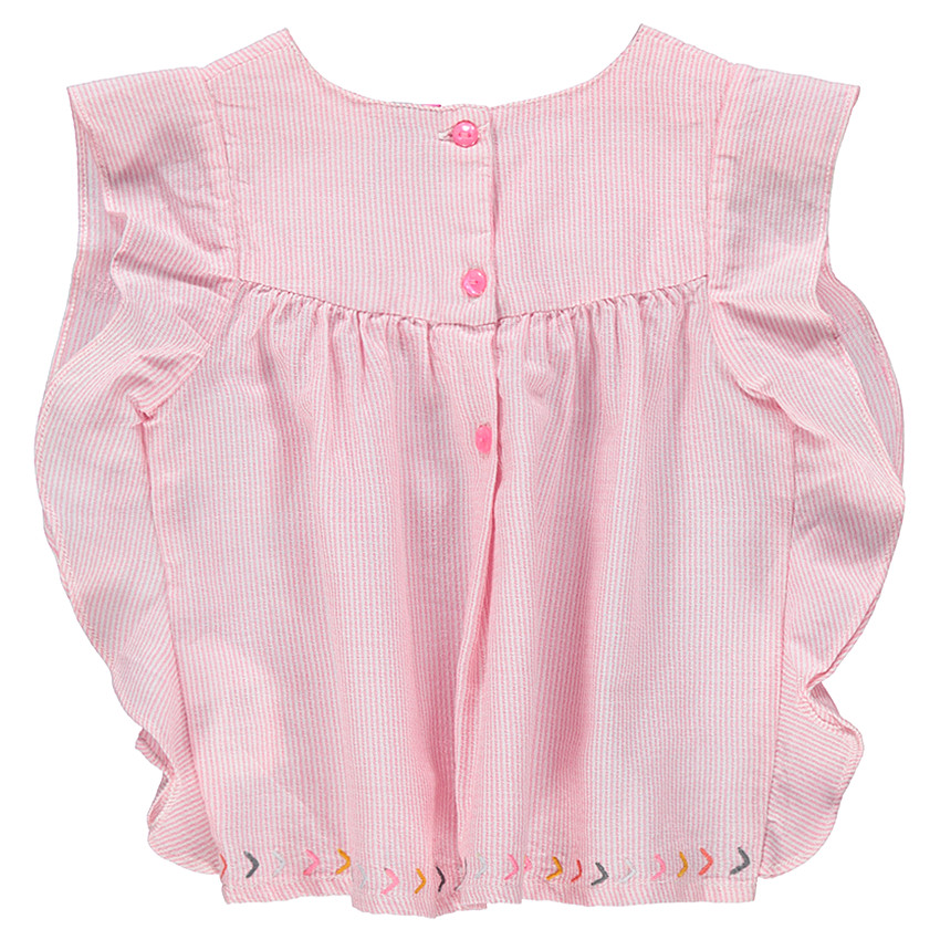 Αμάνικη τουνίκ με λεπτές ρίγες και κεντήματα 