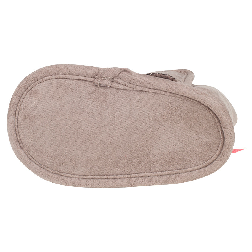 Bottines en suédine avec noeud satin 