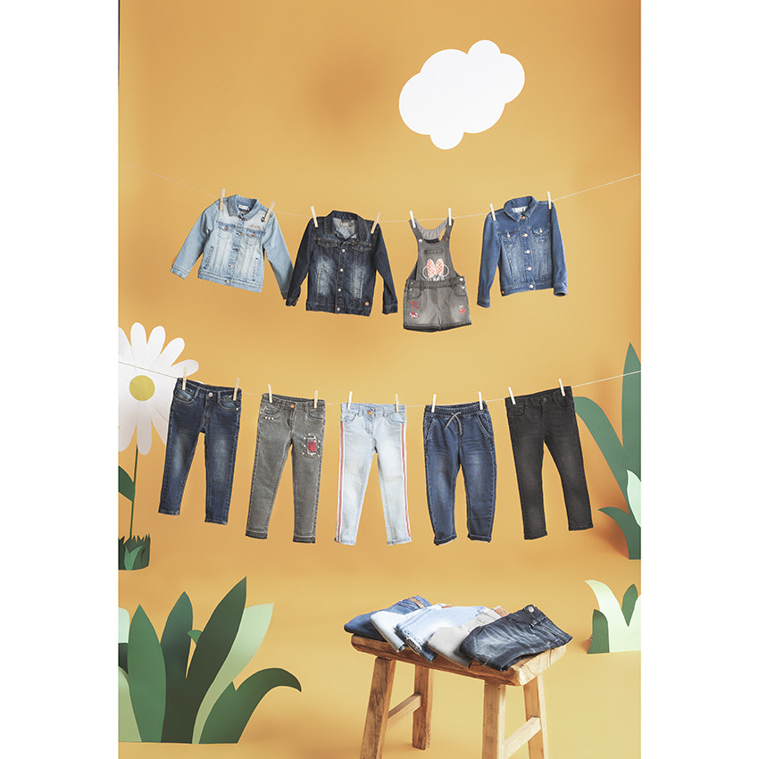 Τζιν μπουφάν με used όψη και τσέπες 