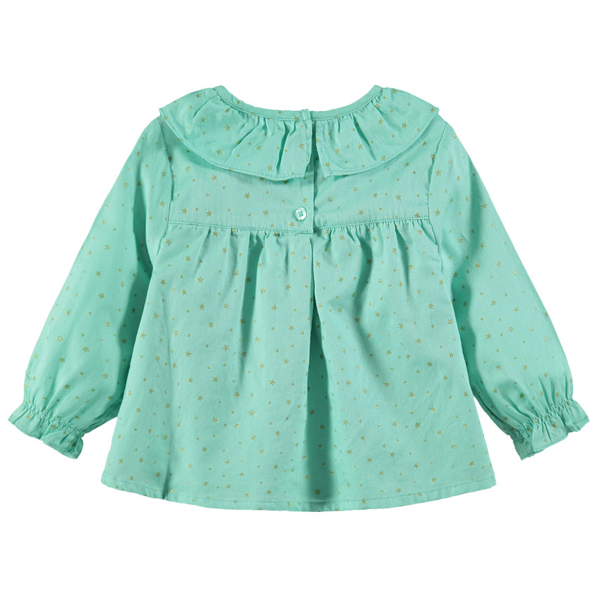 Μακρυμάνικη τουνίκ με χρυσαφί αστέρια τυπωμένα σε όλη την επιφάνεια 