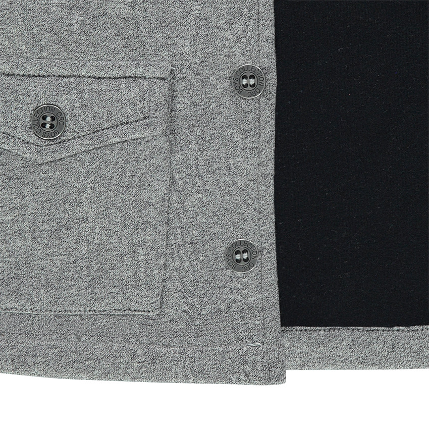 Φανελένιο σακάκι σε στιλ blazer με λαιμόκοψη με διακοσμητικό σχέδιο 