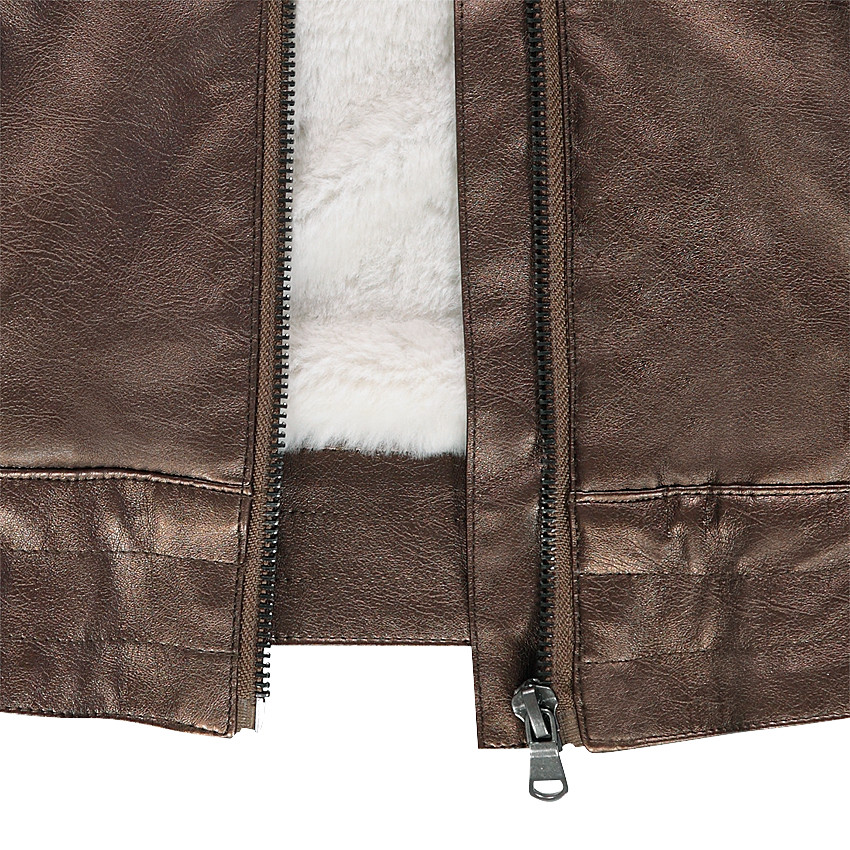 Παιδικά - Μπουφάν σε απομίμηση δέρματος με μεταλλιζέ εφέ 