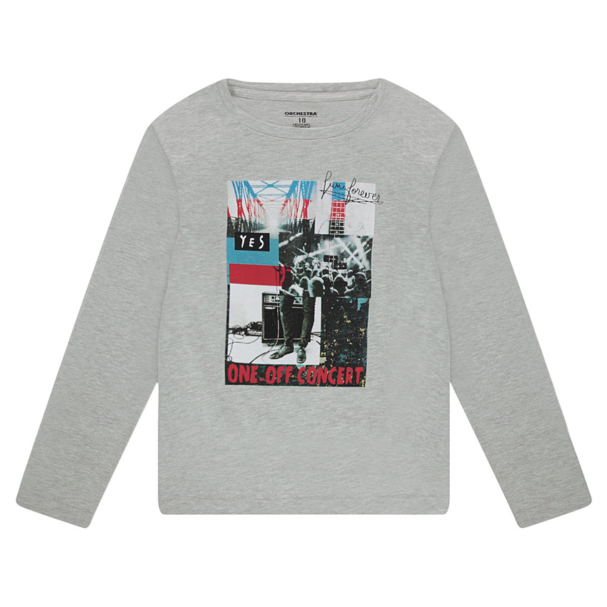 Παιδικά - Μακρυμάνικη μπλούζα από ζέρσεϊ με διακοσμητική στάμπα 