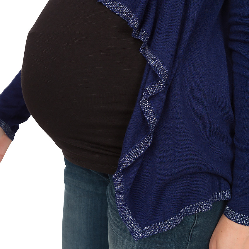 Ζακέτα εγκυμοσύνης με φαντεζί φύλλα 