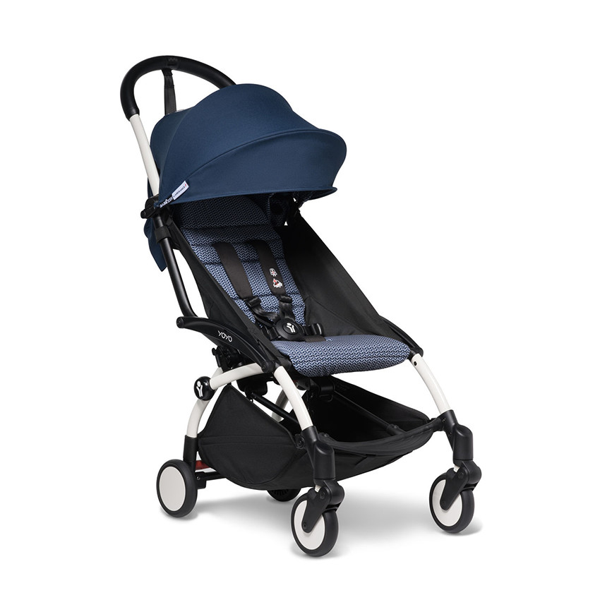 Poussette YOYO² 6+ châssis blanc - Bleu Air France 