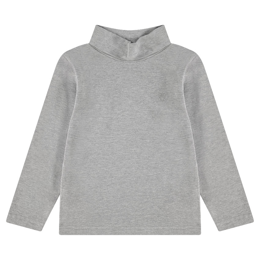 Μονόχρωμο ζιβάγκο από ζέρσεϊ με κεντημένο λογότυπο 