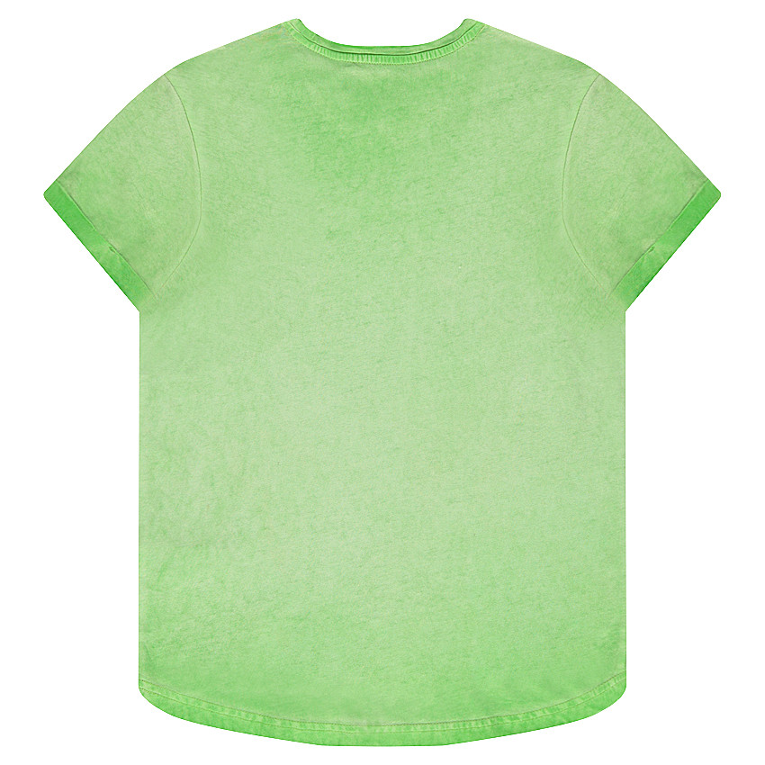 Παιδικά - Κοντομάνικη μπλούζα από ζέρσεϊ νηματοβαφή με τυπωμένα γράμματα 