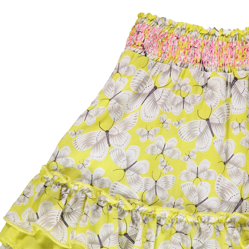 Κλος φούστα με βολάν και μοτίβο πεταλούδες 