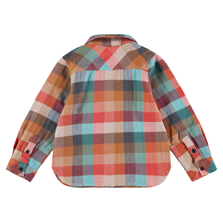 Μακρυμάνικο καρό πουκάμισο με σαμπρέ τσέπη 