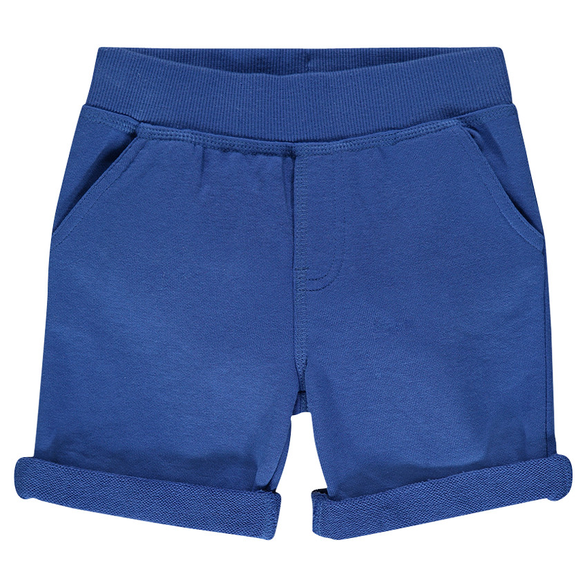 Μονόχρωμη βερμούδα από λεπτή φανέλα 