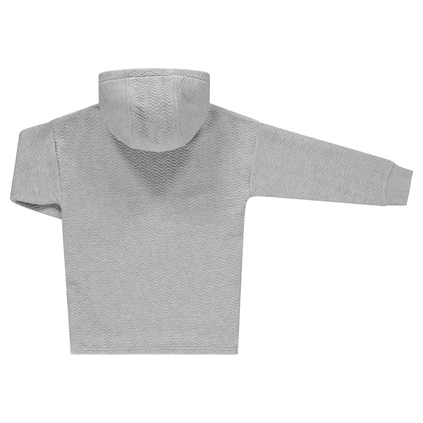 Παιδικά - Φούτερ με κουκούλα από φαντεζί φανέλα με τυπωμένο κείμενο 