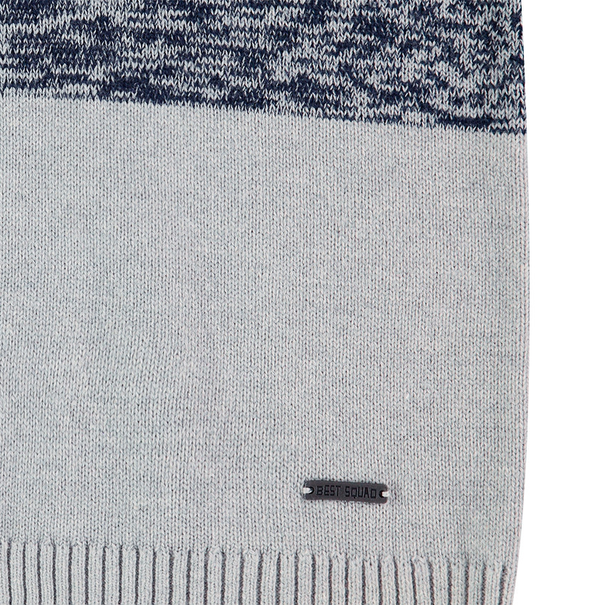 Παιδικά - Τρίχρωμο πουλόβερ με κουκούλα 