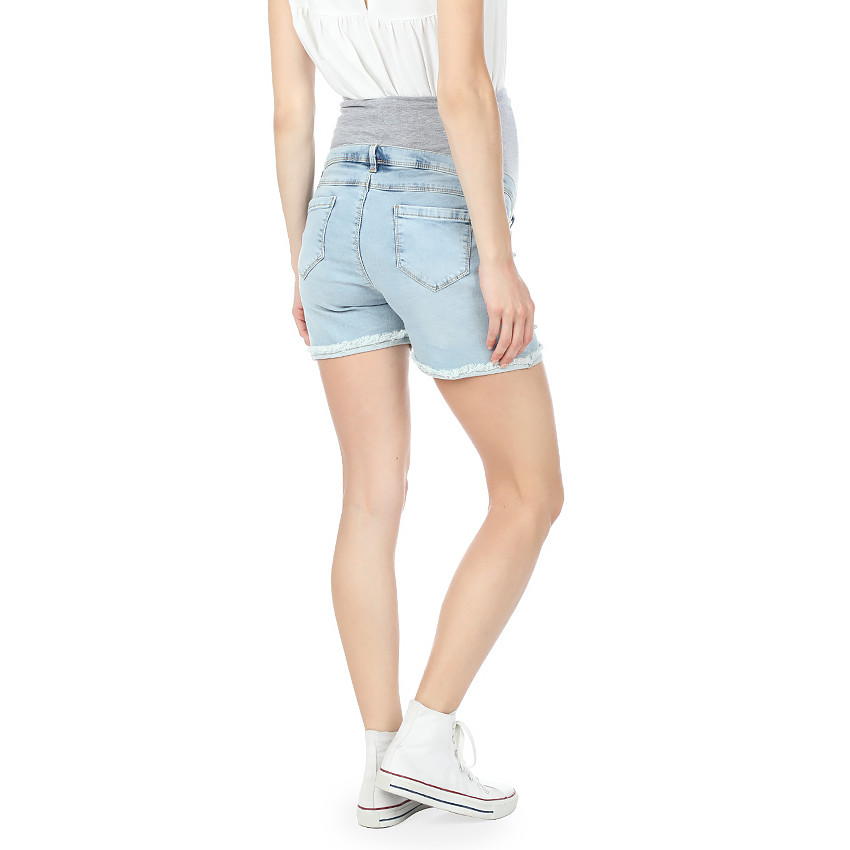 Σορτσάκι εγκυμοσύνης τζιν με πέρλες 