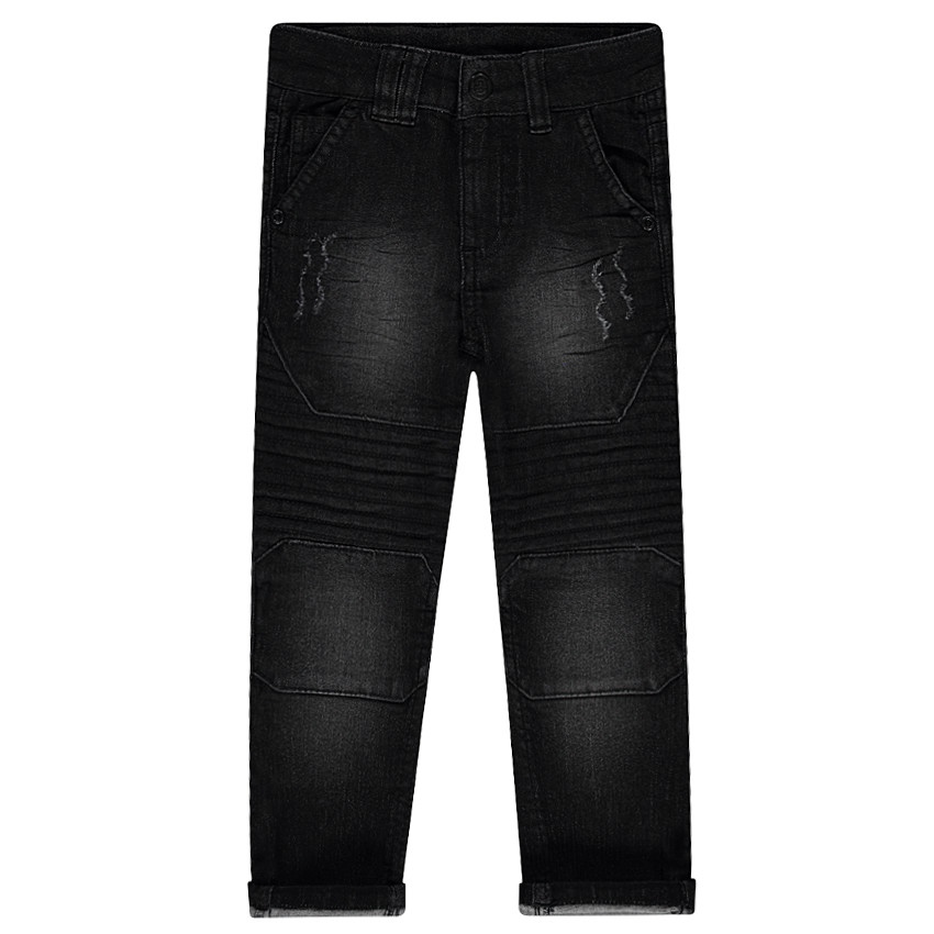 Τζιν με φθαρμένη και τσαλακωμένη όψη και ραφές  