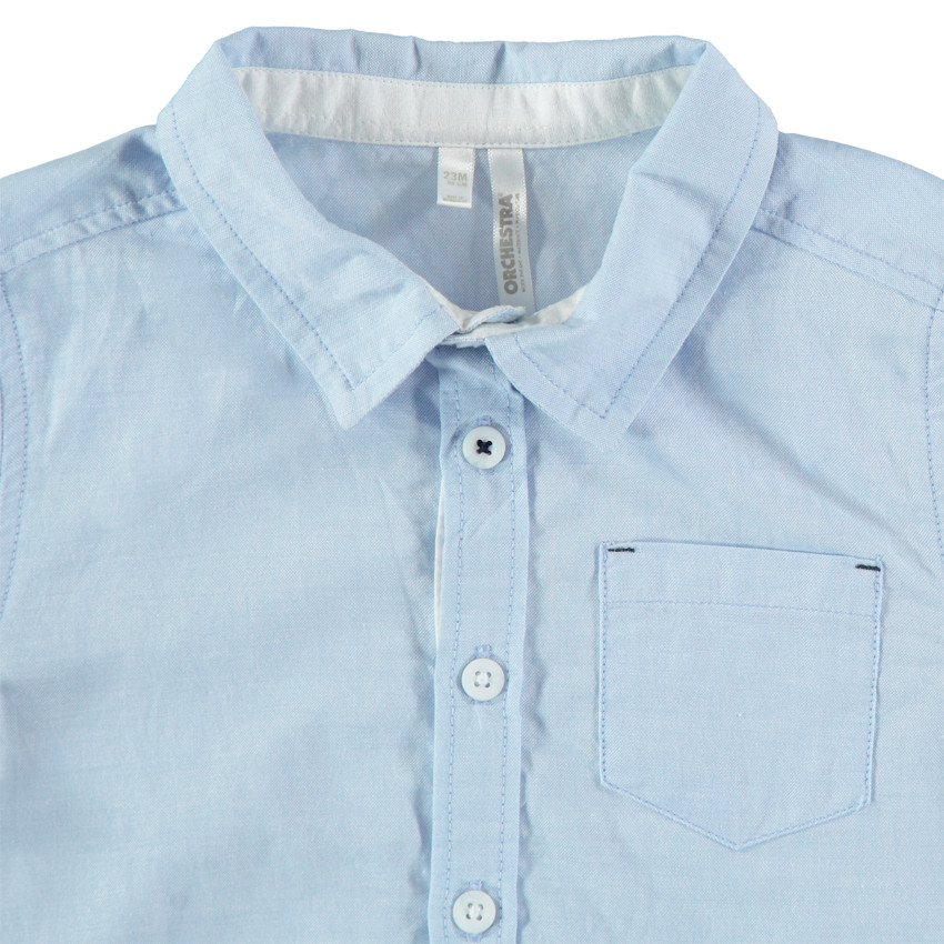 Μακρυμάνικο μακρυμάνικο πουκάμισο με τσέπη στο στήθος 