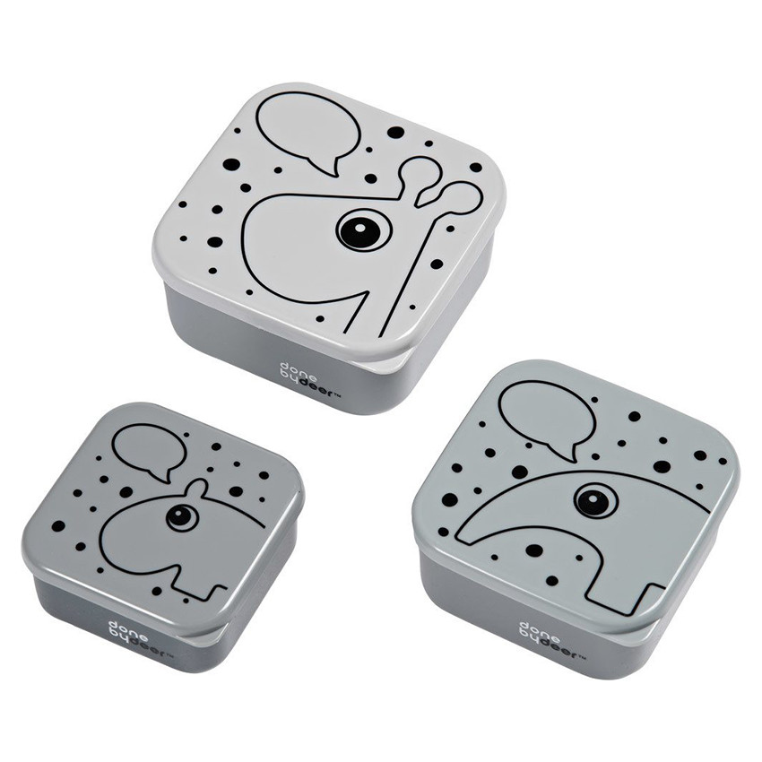   Σετ από 3 κουτιά φαγητού  - Γκρι  