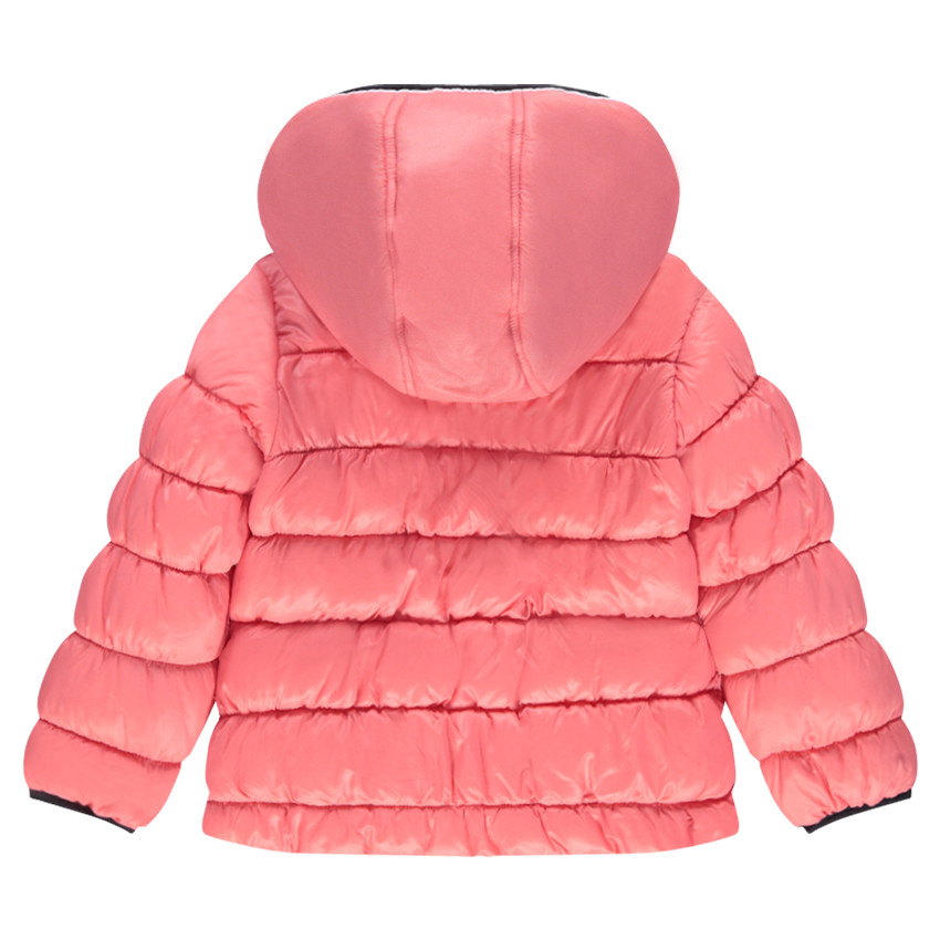 Καπιτονέ μπουφάν με κουκούλα από φλις επένδυση 