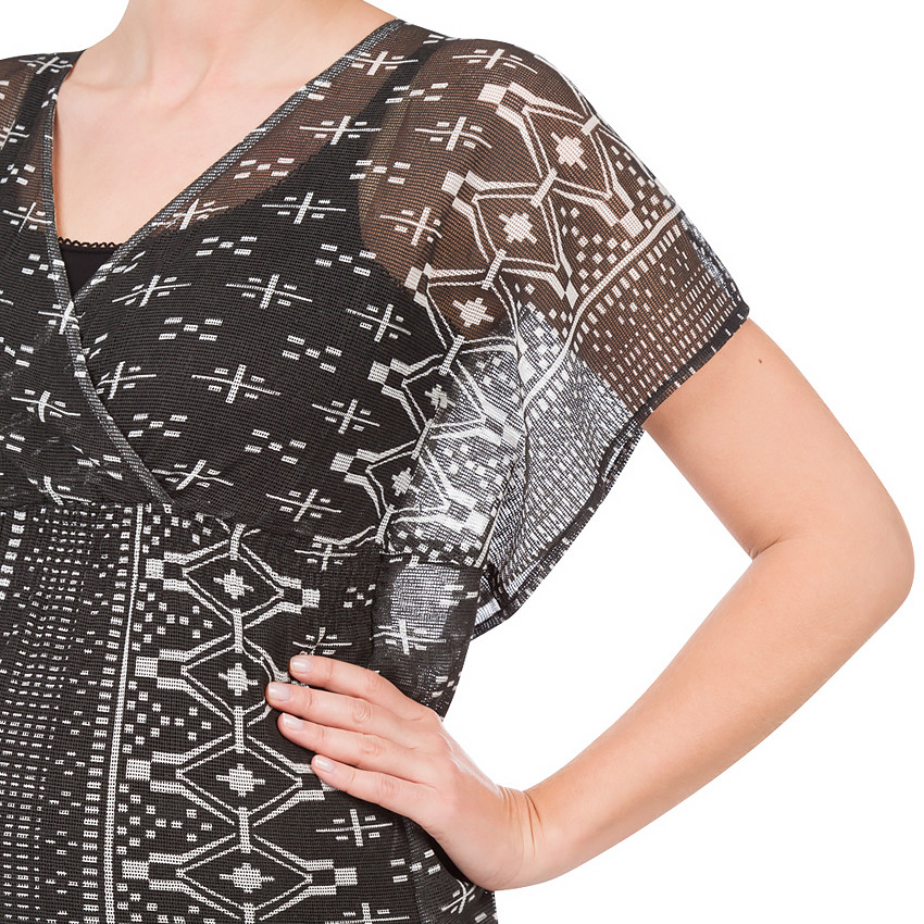 Top de grossesse en gaze motif ethnique 