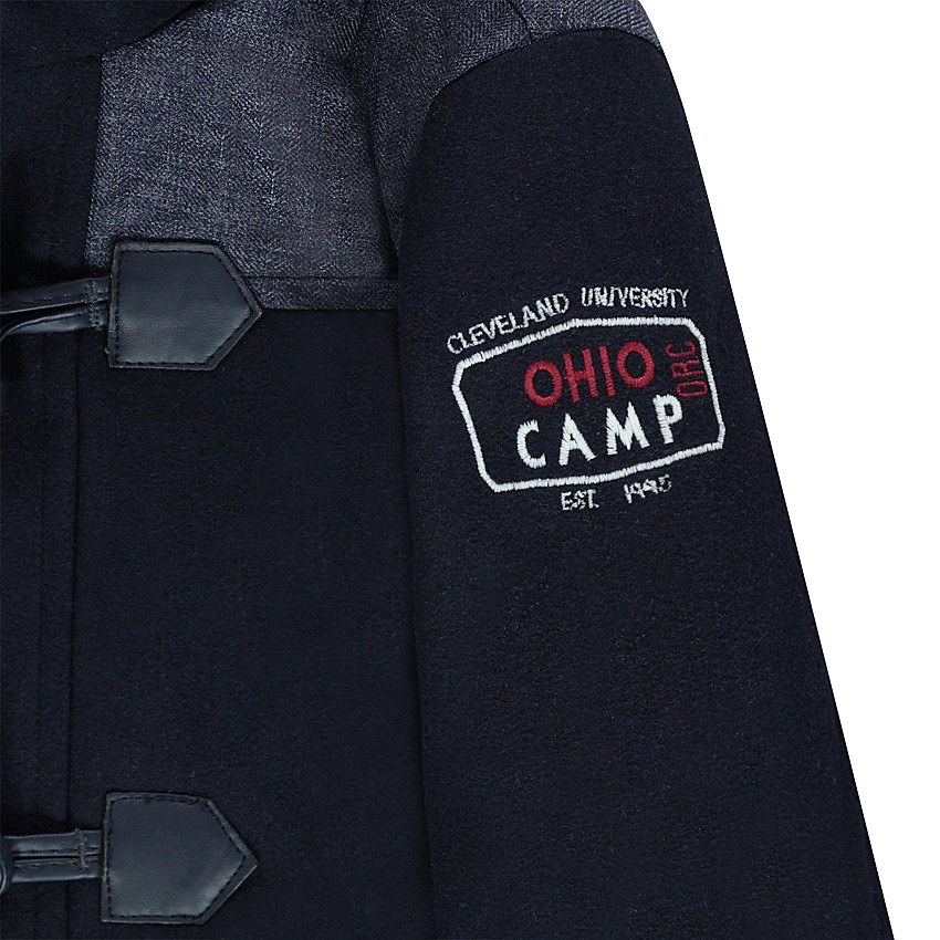 Μοντγκόμερι από μάλλινη τσόχα, με φανελένια επένδυση και αφαιρούμενη κουκούλα 