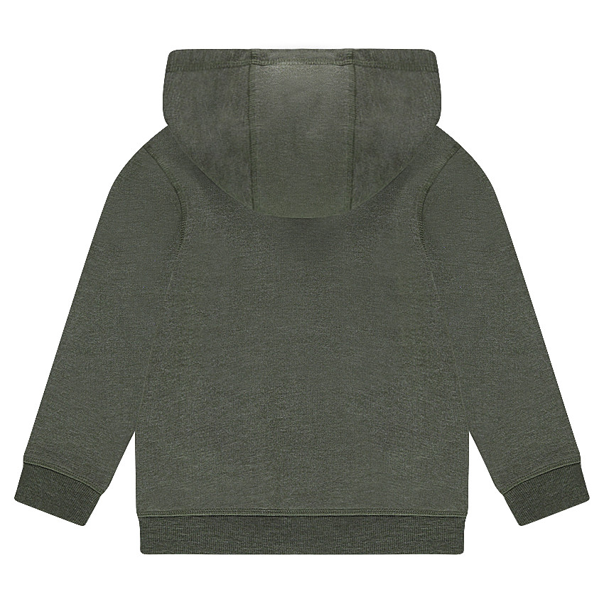 Παιδικά - Φανελένια ζακέτα με κουκούλα και φερμουάρ 