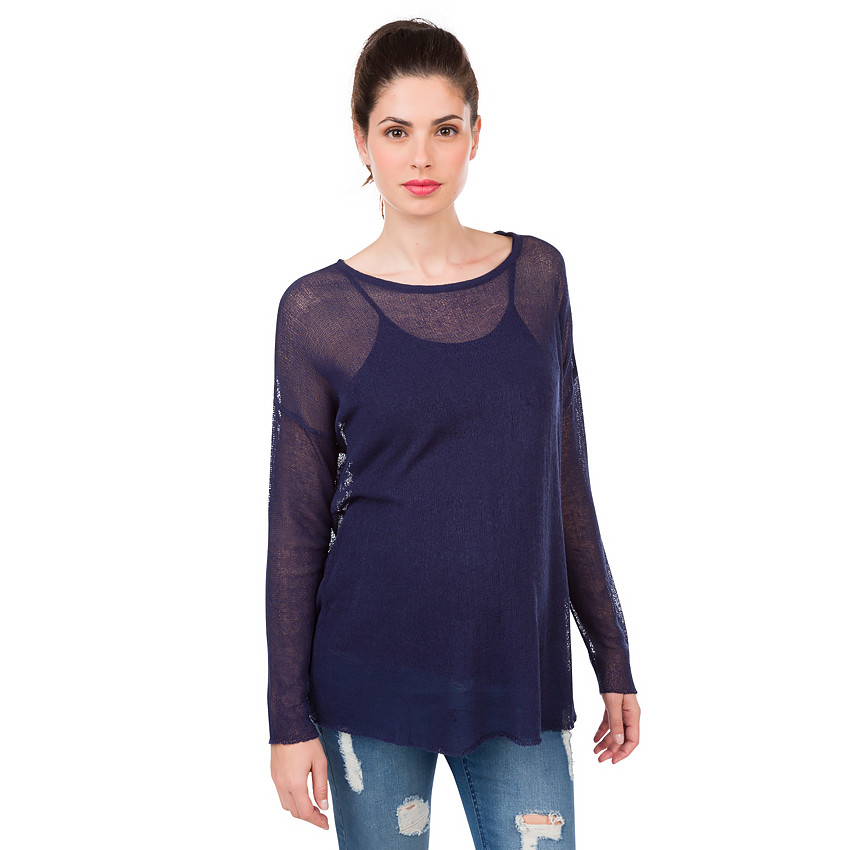 Μπλούζα εγκυμοσύνης 2 σε 1 με φαντεζί αραχνοΰφαντη πλέξη 