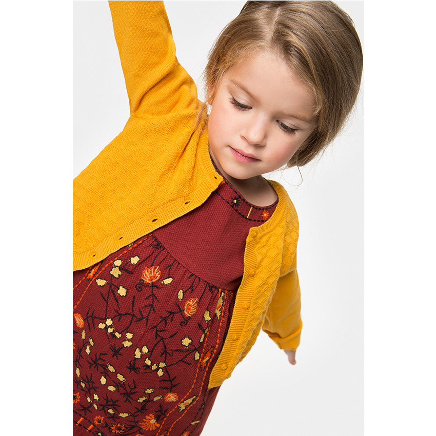 Κοντό ζακετάκι από βαμβάκι και μαλλί με διαφορετικές πλέξεις 