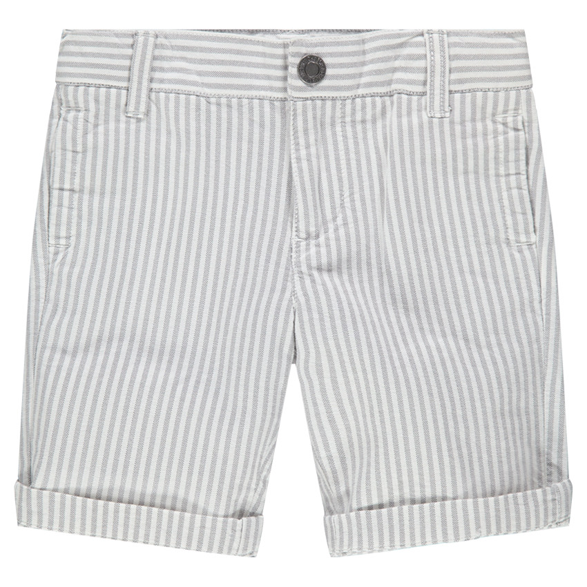 Βαμβακερή βερμούδα με κάθετες ρίγες 