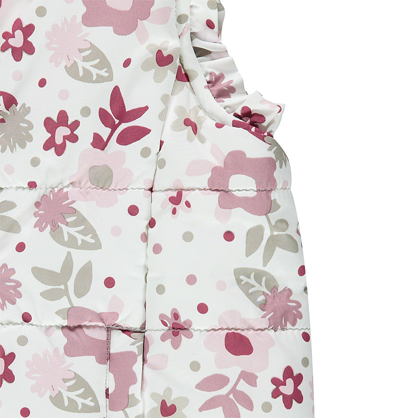 Doudoune sans manches matelassée imprimée all-over doublée sherpa fine 